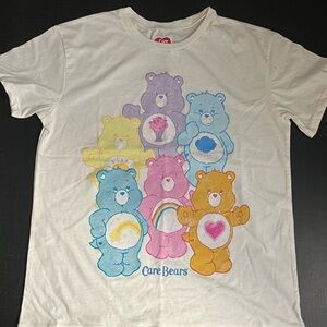 Target White and Blue Short Sleeve Tee with Care Bears